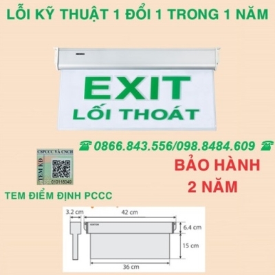 ĐÈN EXIT KENTOM - KT650,660 (Nền Trắng) (Có KĐ)